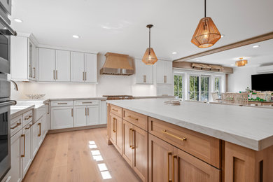 Beach style kitchen photo in New York