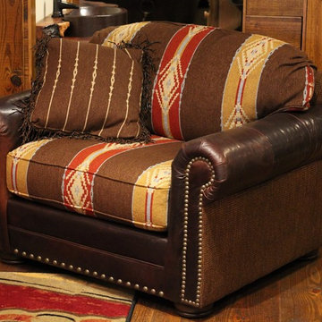 Upholstered Rustic Oversized Seat