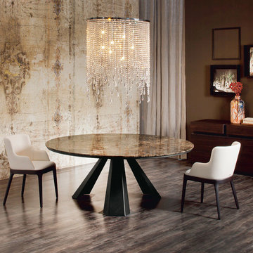 Eliot Round Dining Table and Magda Chairs by Cattelan Italia