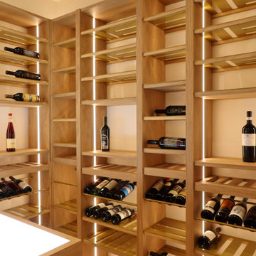 Transitional Wood Wine Cellar Detail - Jupiter, FL