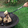 Sunnydaze Black Heavy-Duty Spring-Loaded Firewood Log Grabber Claw - 36-Inch