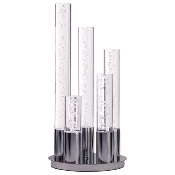 Finesse Decor Acrylic Cylinders LED Table Lamp, 5 Lights