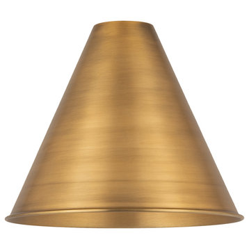 Innovations Ballston Cone-Light 16" Brushed Brass Metal Shade