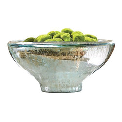 Aria 16 in. Decorative Bowl in Antique Silver - Decorative Bowls