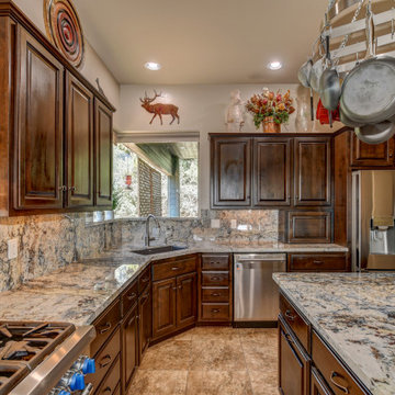 Azul Fantasy Granite with full height back splash