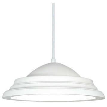 A19 Lighting P101-WCC 1-Light Minorca Pendant: Bisque (White Cord & Canopy)