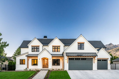 Farmhouse exterior home idea in Salt Lake City