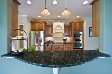 Example of a classic kitchen design in Other