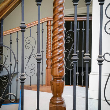 Wood Railing and Metal Balusters