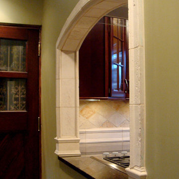 Owen's Residence Tumbled Porcelain Backsplash