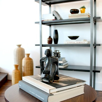 Modern Bookcase Styling, Modern Art Table Sculpture