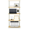 Furinno Turn-N-Tube 5-Tier Multipurpose Shelf Display Rack, Beech/White