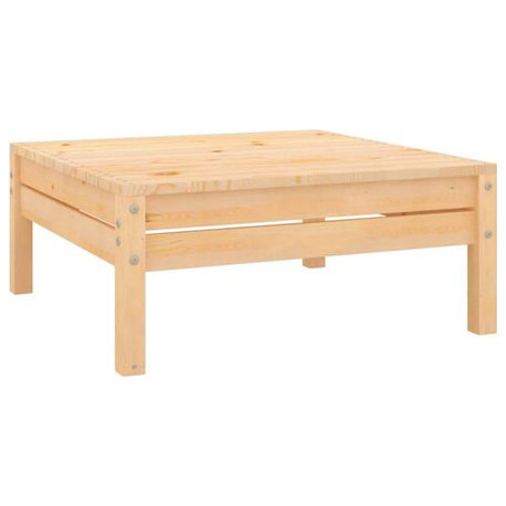 vidaXL Patio Furniture Outdoor Wooden Footstool Patio Seat Solid Wood Pine