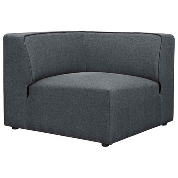 Mingle Upholstered Fabric Corner Sofa, Gray