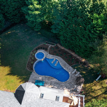 Basement With Exterior Pool & Porch Renovation