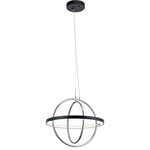 Elan Lighting - Elan Lighting Arvo - 23.25" 1 LED Chandelier, Matte Black Finish - A fetching look that seems to softly spin in placeArvo 23.25" 1 LED Ch Matte Black *UL Approved: YES Energy Star Qualified: n/a ADA Certified: n/a  *Number of Lights: Lamp: 1-*Wattage: LED bulb(s) *Bulb Included:Yes *Bulb Type:LED *Finish Type:Matte Black