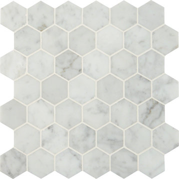 MSI SMOT-2HEXP 2" x 2" Hexagon Geometric Floor and Wall Mosaic - Gray