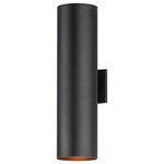 Maxim Lighting - Maxim Lighting Outpost 60W 2-Light 22"H Outdoor Wall Sconce, Black - Classic cylinder up and down lights provide directional light without glare. Available in 3 sizes with both incandescent and LED versions. Available in Architectural Bronze, Aluminum, or Black.
