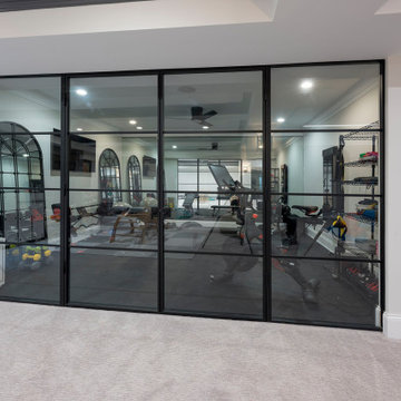 Custom Basement Gym Doors