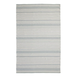 Rugby Stripe Light Blue Indoor/Outdoor Rug, 3'x5' - Transitional ...