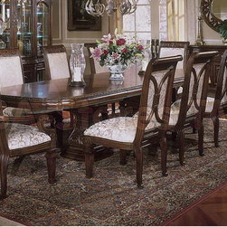 "Michael Amini" Hazelnut 9 PC Dining Room Set, Villagio Collection - Furniture