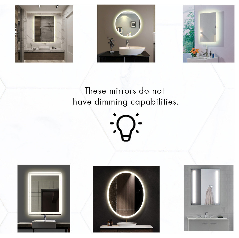 Luminous LED Mirror, 30"x36"x1.75"