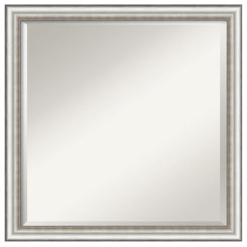 Salon Silver Narrow Beveled Bathroom Wall Mirror - 22.5 x 22.5 in.