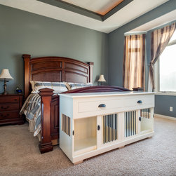 Medium Double Kennel with Drawers - Dog Kennels And Crates