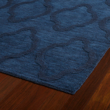 Kaleen Hand-Tufted Imprints Modern Wool Rug, Navy, 2'6"x8'