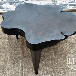 Gray Live Edge Coffee Table - Coffee Tables