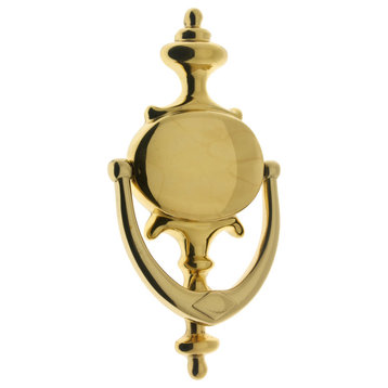 Genuine Solid Brass Claremont Knocker, Polished Brass