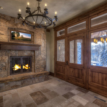 Fireplace In The Front Entrance