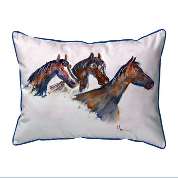 Three Horses Large Indoor/Outdoor Pillow 16x20