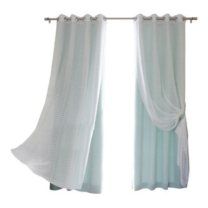 Color Sheer And Solid Blackout Mix And Match 4 Pieceset