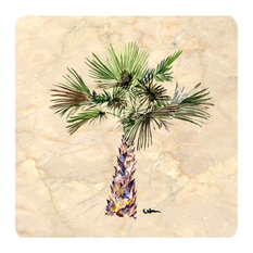Set of 4 Tree - Palm Tree Foam Coasters