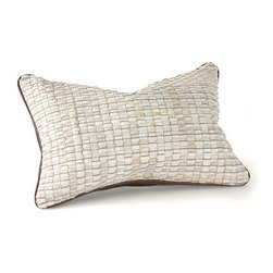Woven Cowhide Pillow - Decorative Pillows