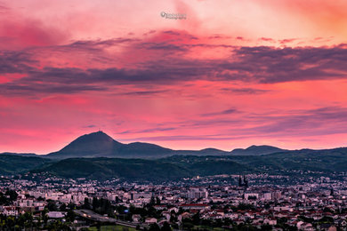 Crépuscule sur Clermont-Ferrand