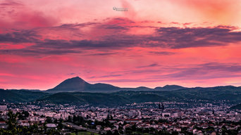 Crépuscule sur Clermont-Ferrand
