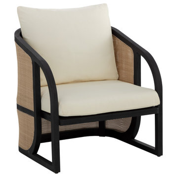 Palermo Lounge Chair, Charcoal, Stinson Cream