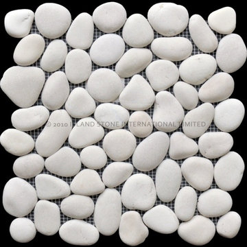 Island Stone timor white perfect pebble patio