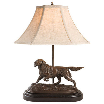 Small Pointing Setter Dog Lamp