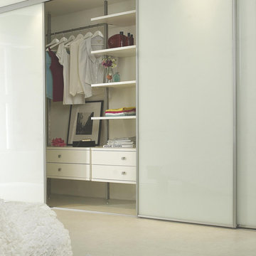 Linear White Gloss Sliding Wardrobe Doors