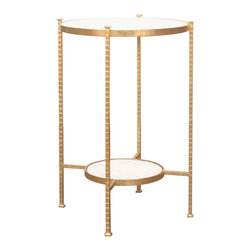 Worlds Away Cory Gold Two Tier Iron Table - Irons