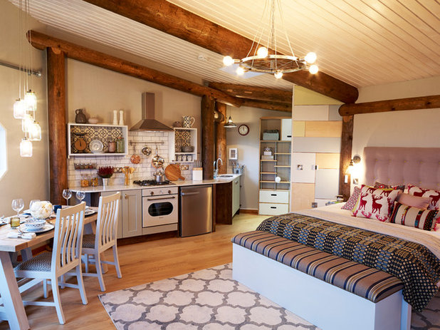 Rustic Bedroom by Cream & Black Interior Design