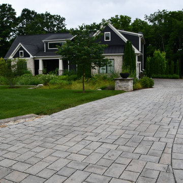 Permeable paver driveway