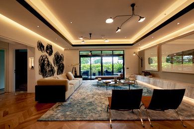 Contemporary living room in Singapore.