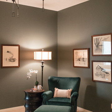 Fresh Green & Burnt Orange Traditional Master Bedroom