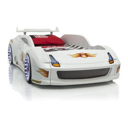 White Lamborghini Race Car Bed - Kids Beds