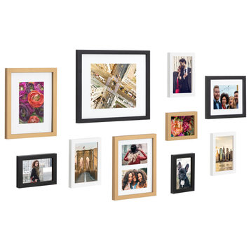 Gallery Wood Wall Frame Set, Multi-Gold