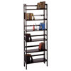 Winsome Terry 3-Tier Solid Wood Stackable and Folding Book Shelf in Black